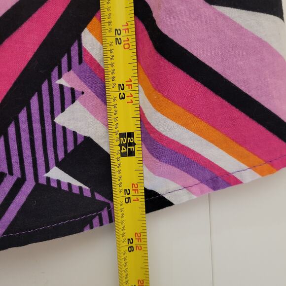 Derek Heart Y2K Strapless A-Line Mini Dress Multicolor Pink Geometric Large - Picture 9 of 9